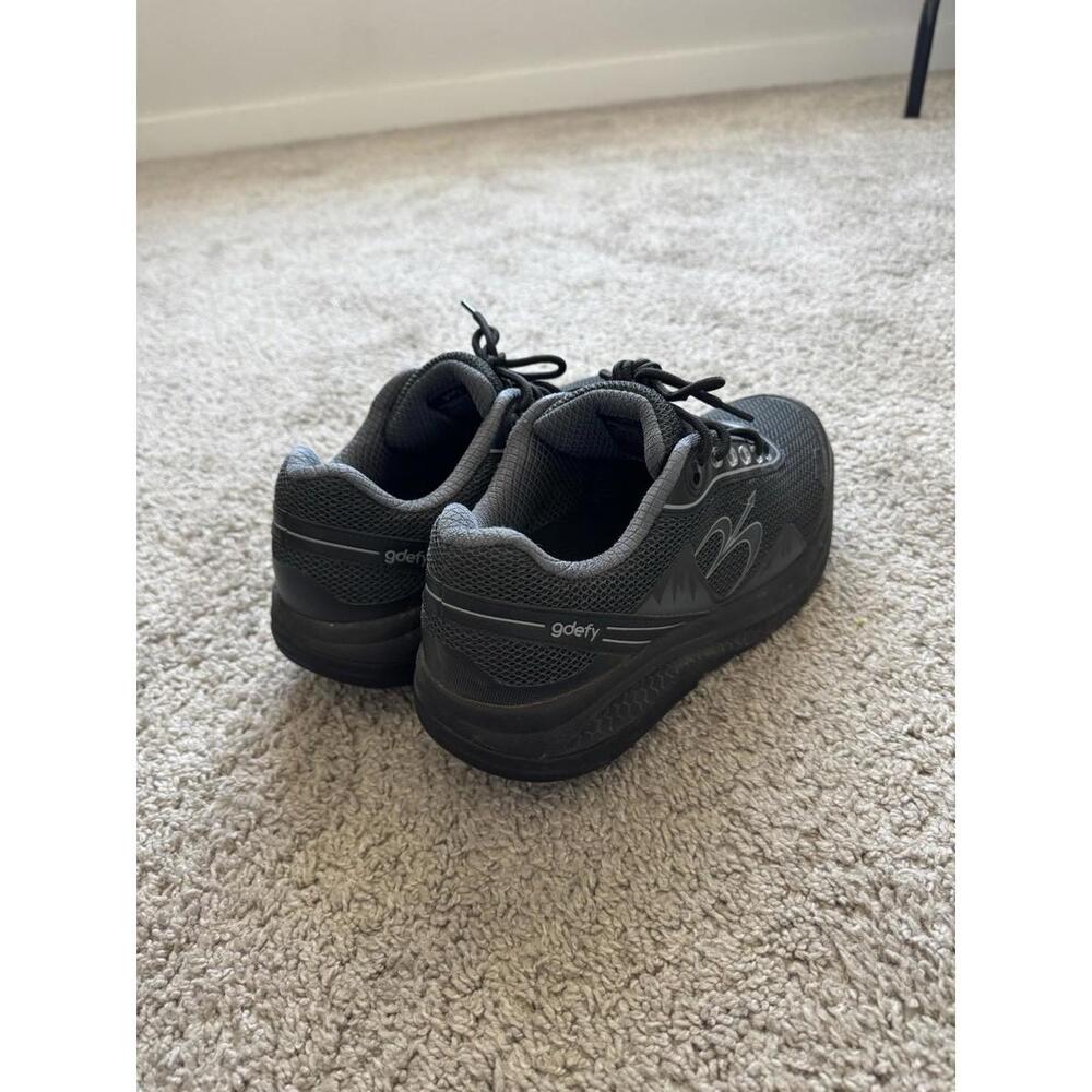 Gdefy Mens Size 9.5 Gravity Defyer Mighty Walk Athletic Black Shoes Comfort Fit - Picture 5 of 8